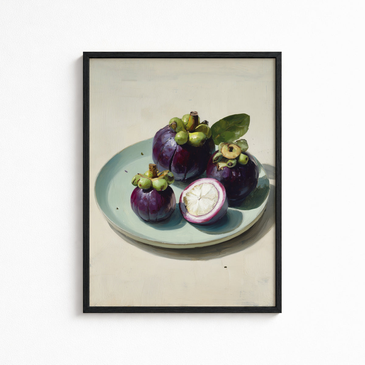 Mangosteens on Celadon
