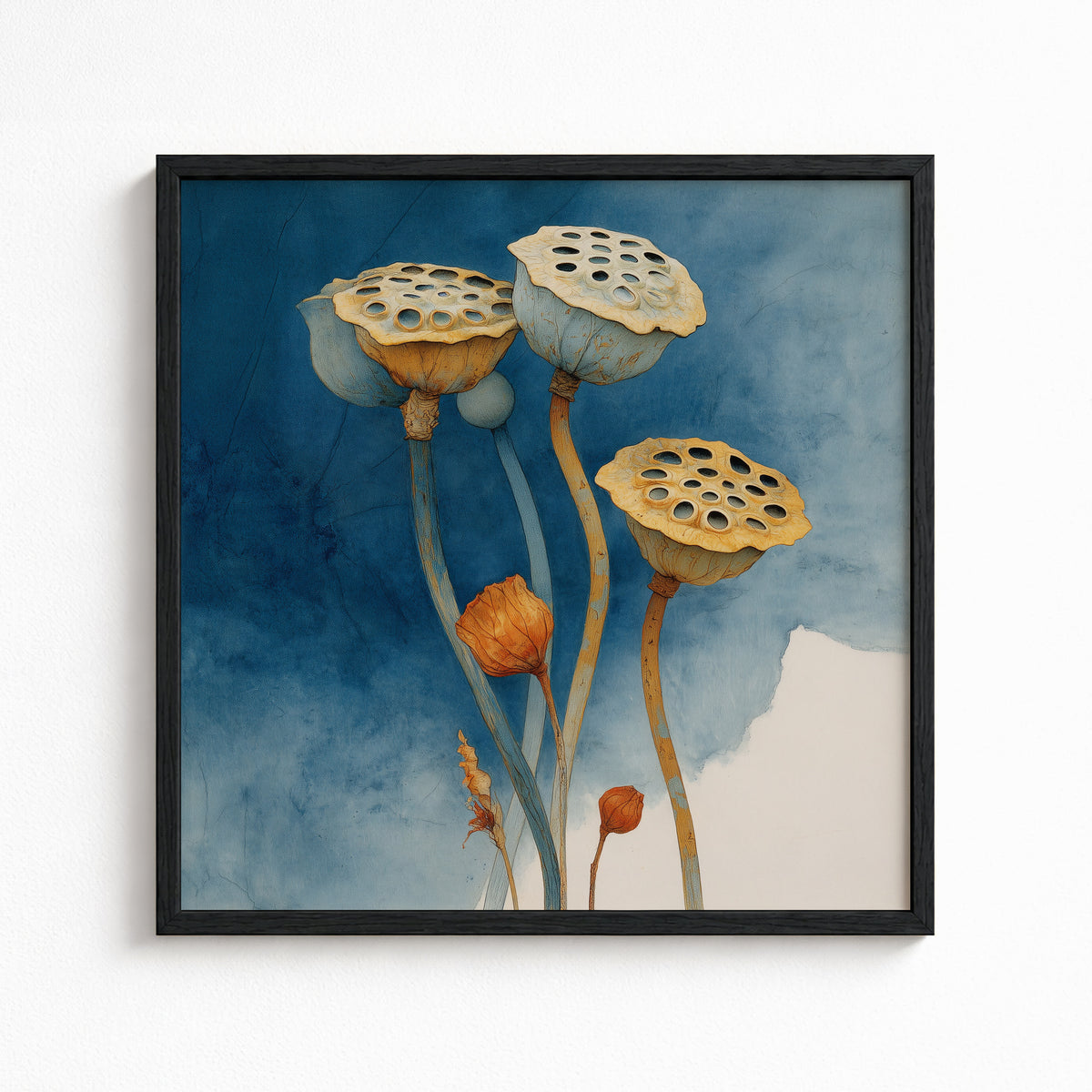 Lotus Pods in Indigo