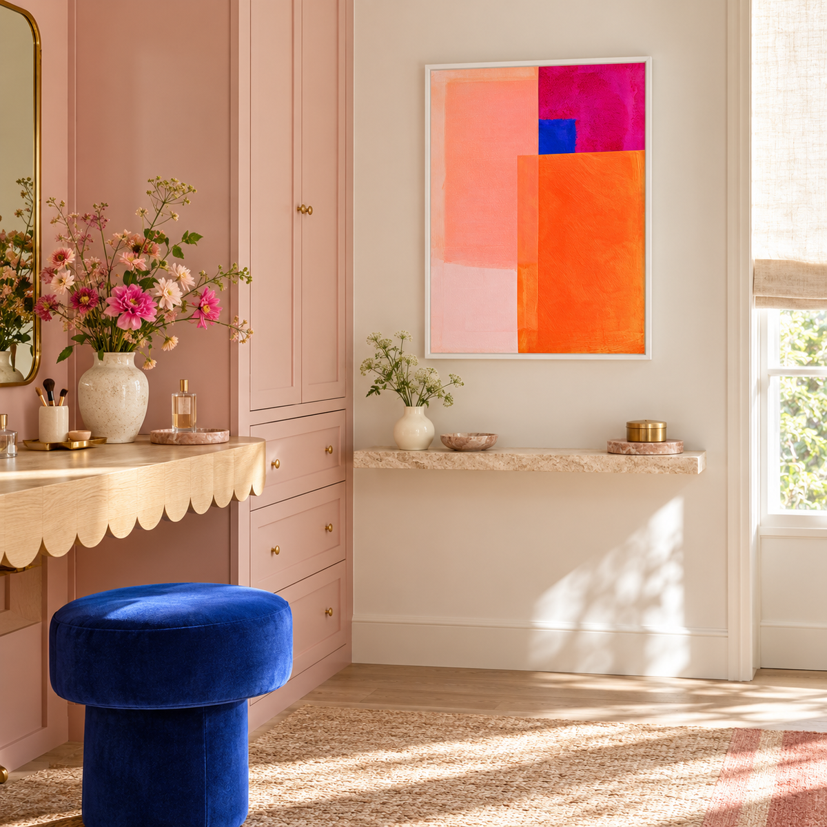 Peach Against Magenta