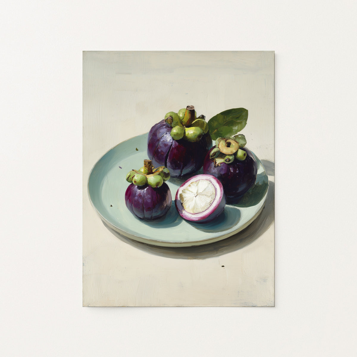Mangosteens on Celadon