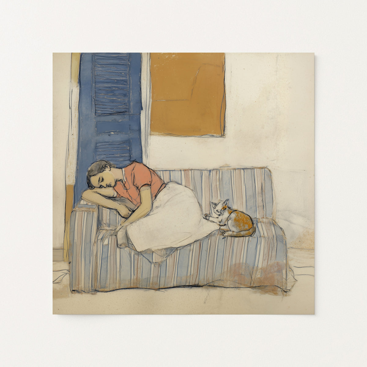 Siesta by the Blue Shutter