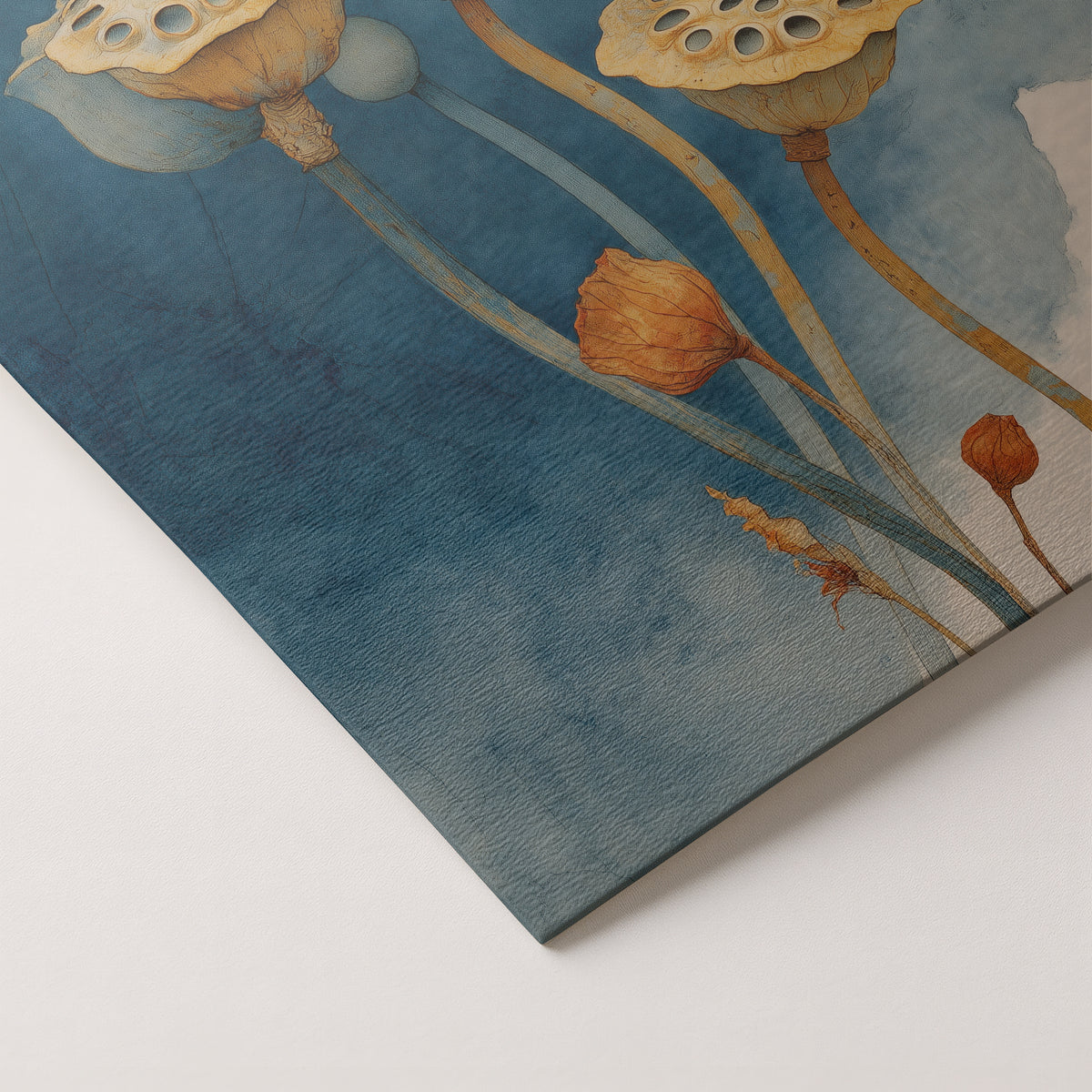 Lotus Pods in Indigo