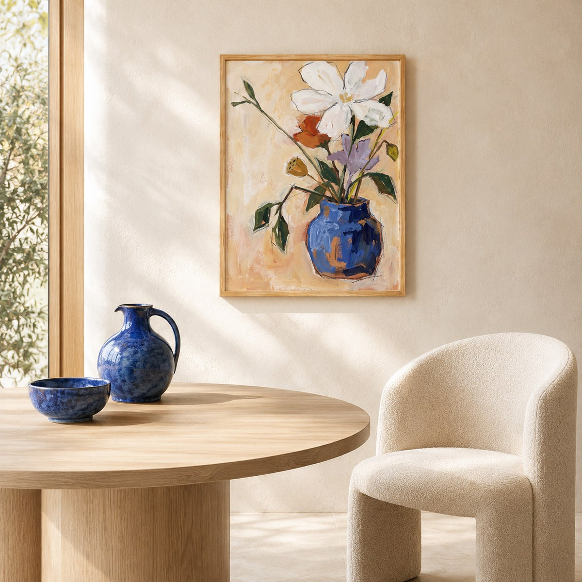 Flowers in Cobalt